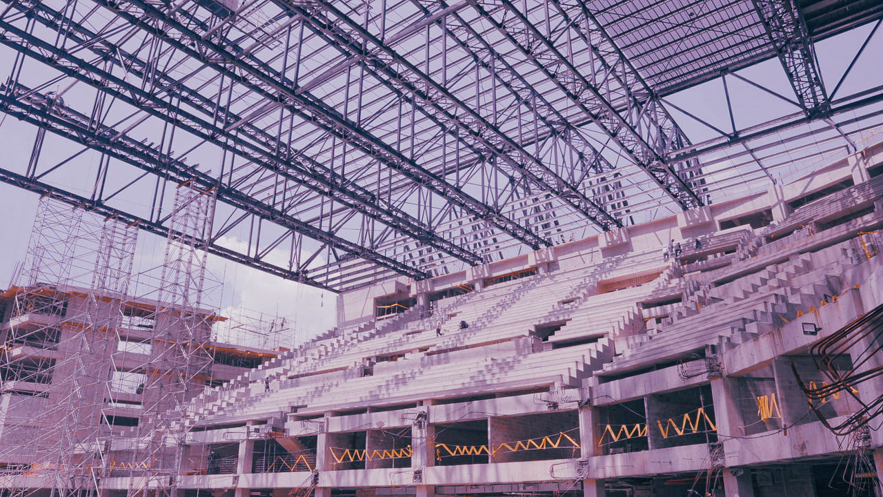 Graderías, Estructura metálica